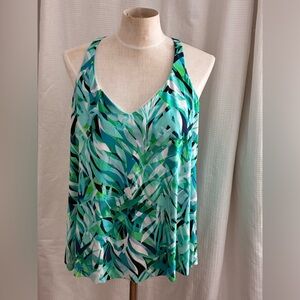 Aqua Green XL tankini swim top/